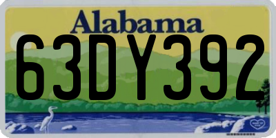 AL license plate 63DY392