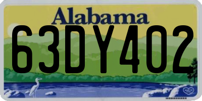 AL license plate 63DY402