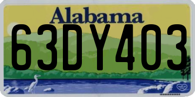 AL license plate 63DY403