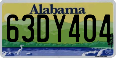 AL license plate 63DY404