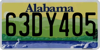 AL license plate 63DY405