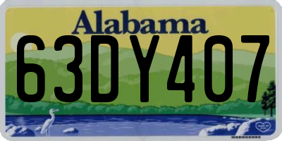 AL license plate 63DY407