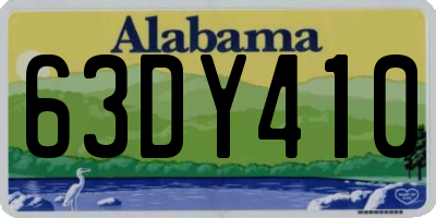 AL license plate 63DY410