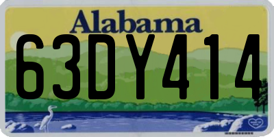 AL license plate 63DY414