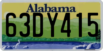 AL license plate 63DY415