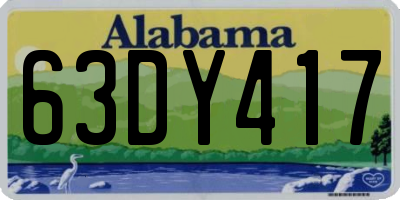 AL license plate 63DY417