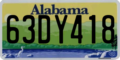 AL license plate 63DY418