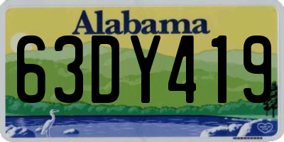 AL license plate 63DY419