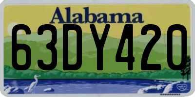 AL license plate 63DY420