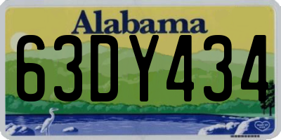 AL license plate 63DY434