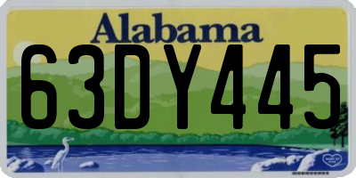 AL license plate 63DY445