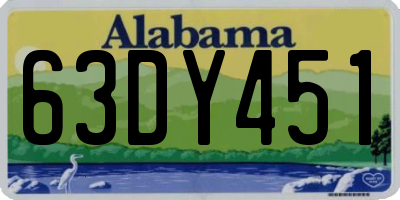 AL license plate 63DY451