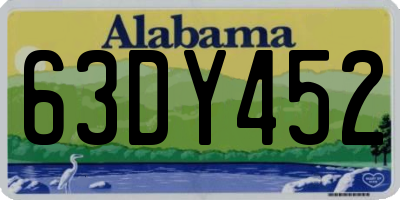 AL license plate 63DY452