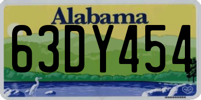 AL license plate 63DY454