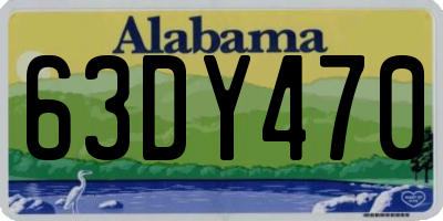 AL license plate 63DY470