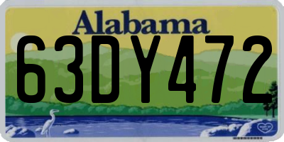 AL license plate 63DY472