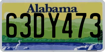 AL license plate 63DY473