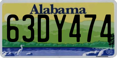 AL license plate 63DY474