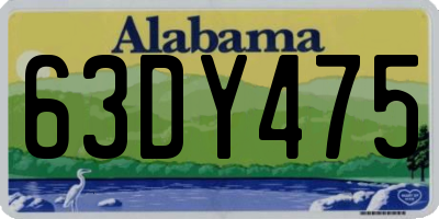 AL license plate 63DY475