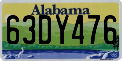AL license plate 63DY476