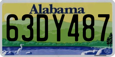 AL license plate 63DY487