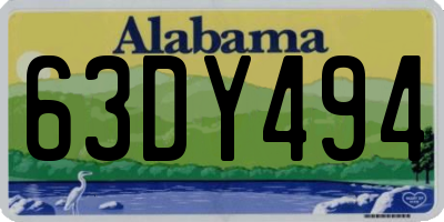 AL license plate 63DY494