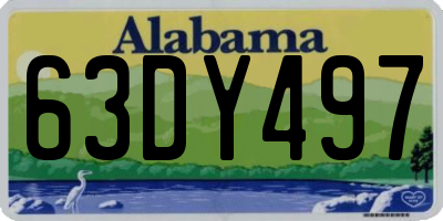 AL license plate 63DY497