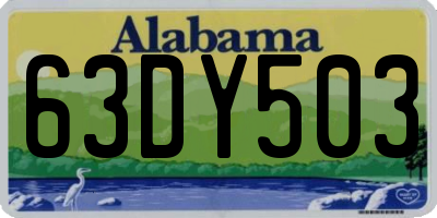 AL license plate 63DY503