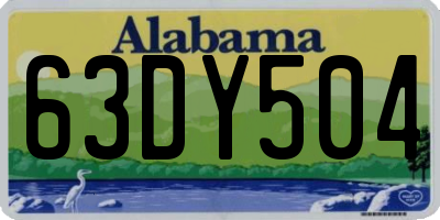 AL license plate 63DY504