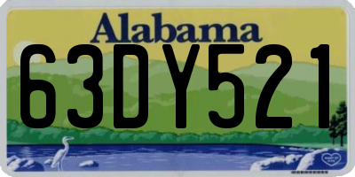 AL license plate 63DY521