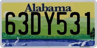 AL license plate 63DY531