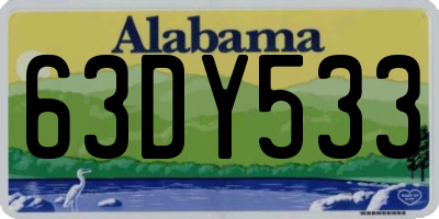 AL license plate 63DY533