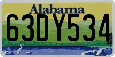 AL license plate 63DY534