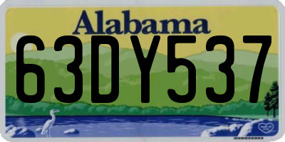 AL license plate 63DY537