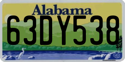 AL license plate 63DY538