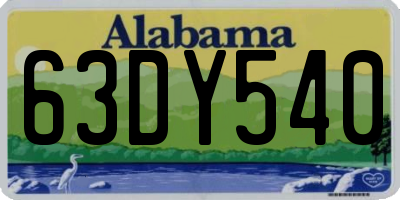 AL license plate 63DY540