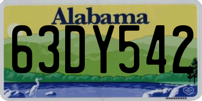 AL license plate 63DY542