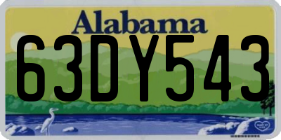 AL license plate 63DY543