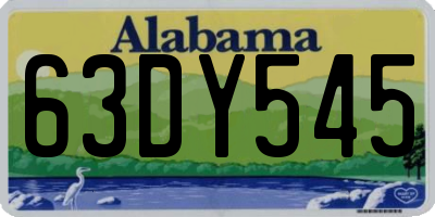 AL license plate 63DY545