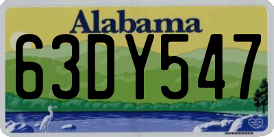 AL license plate 63DY547