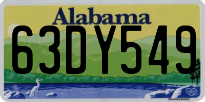 AL license plate 63DY549