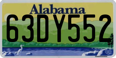 AL license plate 63DY552