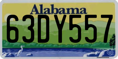 AL license plate 63DY557