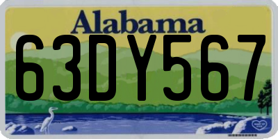 AL license plate 63DY567