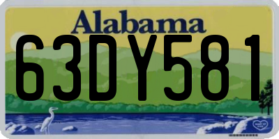 AL license plate 63DY581