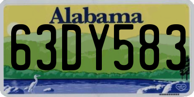 AL license plate 63DY583