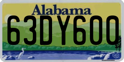 AL license plate 63DY600