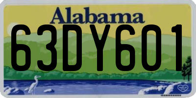 AL license plate 63DY601