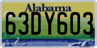 AL license plate 63DY603