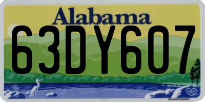 AL license plate 63DY607